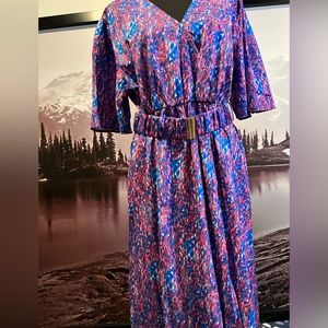 Purple Short Sleeve, Maxi Dress